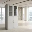 2-Door Display & Storage Cabinet Unit - 4