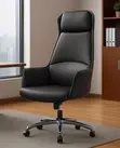 High Back Faux Leather Managerial Desk Chair - 1