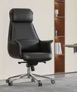 High Back Faux Leather Managerial Desk Chair - 3