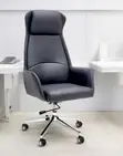 High Back Faux Leather Managerial Desk Chair - 4