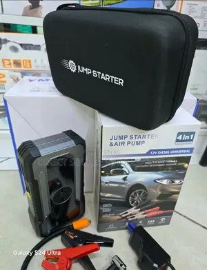 Powerful 12V Car Jump Starter with Air Compressor & Charger