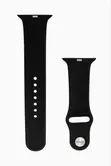 Pin and Tuck Silicone Sport Band Black for Apple Watch Ultra - 1
