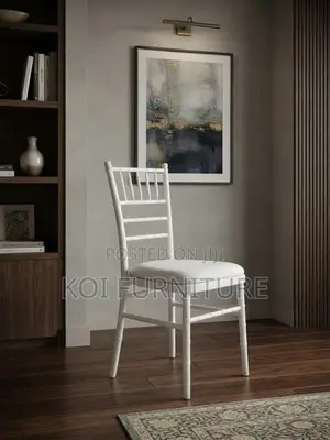 White High Back Stackable Wedding Chairs