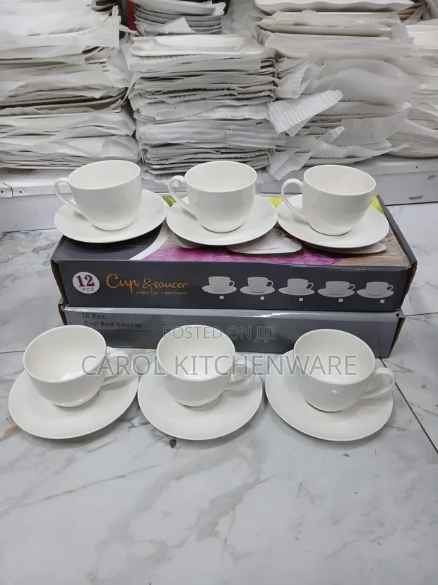 12 PC Cup and Saucer Set (250ml) - 1