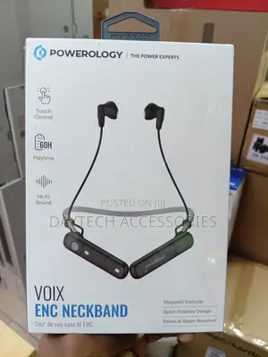 Powerology VOIX ENC Neckband Bluetooth 5.4 Magnetic Earphones