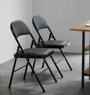 Kiti cha Mkutano Nyeusi cha Ngozi chenye Ergonomic na Kinachokunjwa