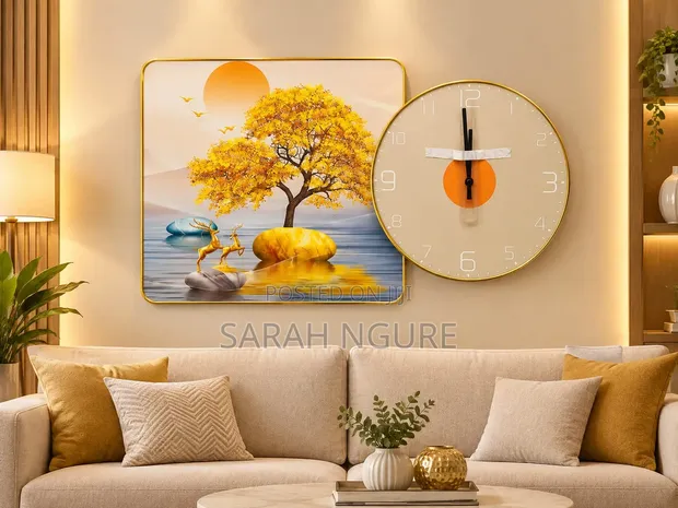 Wall Clock and Art Set - 1