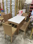 Golden Detailed Six-Seater Outdoor Dining Set - 1