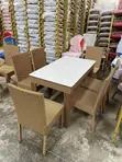 Golden Detailed Six-Seater Outdoor Dining Set - 2