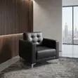 Executive 1-Seater Office Sofa - Black - 4