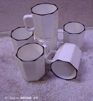 Sawa 6pcs White Mugs