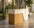 1.6m Modern Reception Work Desk - Professional Front Office Table - 3