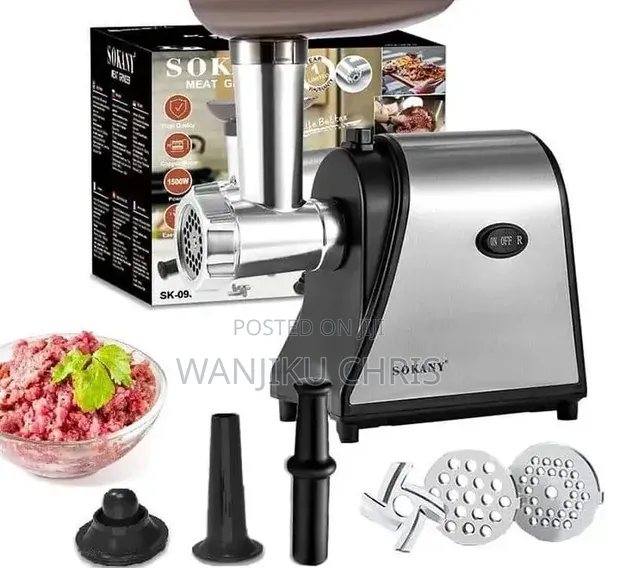 Sokany Meat Mincer ya Umeme - 1