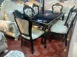 Luxury 6-Seater Royal Dining Set - Black & Gold - 4