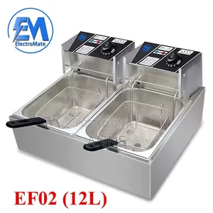 Electromate Double Tank Deep Fryer Mpya
