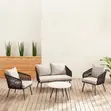 Garden Conversation Set - Nyeusi, Watu 4 - 2