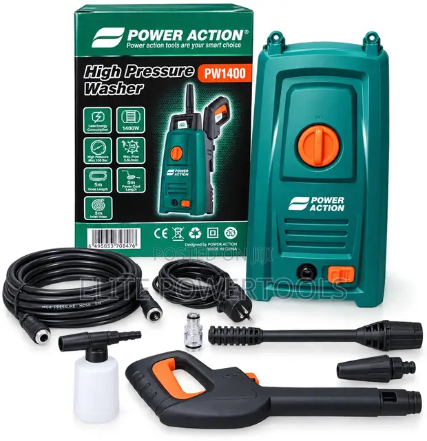 Power Action PW1400 High-Pressure Washer - 1