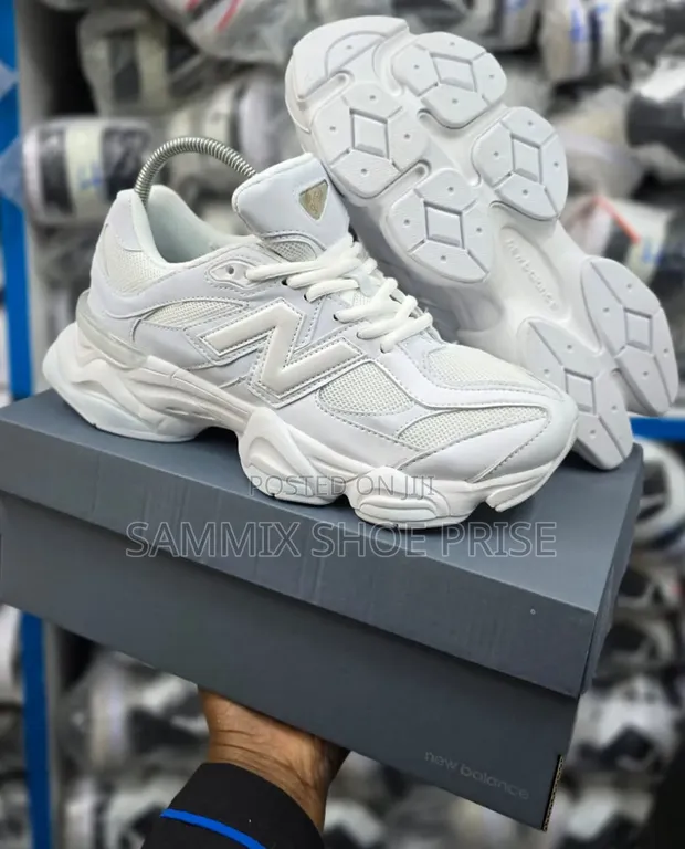 New Balance 9060 'Triple White' Sneakers - 1