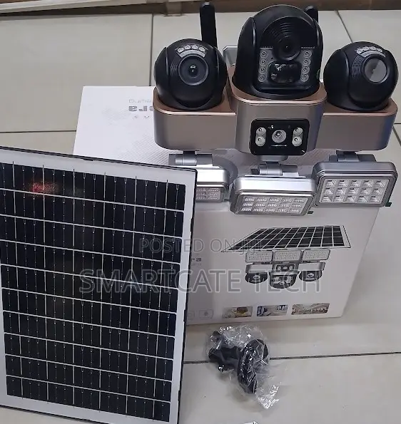 VTS 30 Triple Lens Solar WiFi Security Camera with Floodlights - 1