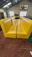 Viti vya Mgahawa vya Ngozi vya 3-Seater (Vipande 8) - 1
