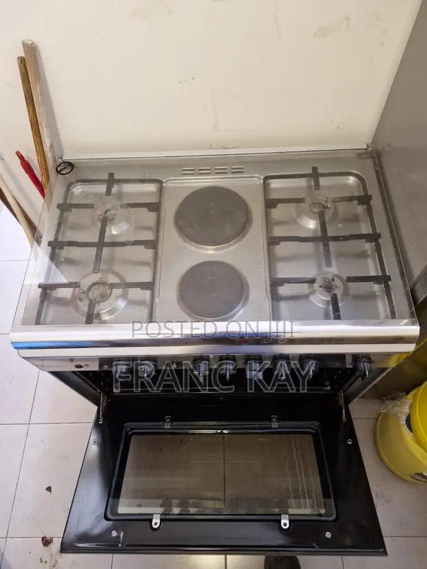 Ariston 6 Burner Stainless Steel Gas Cooker - 1