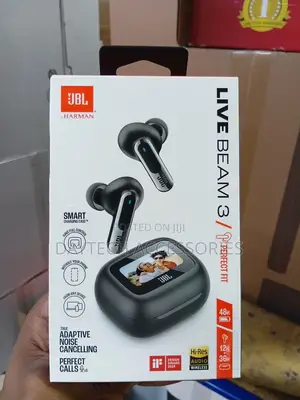 JBL Live Beam 3 True Wireless Earbuds Zinazofuta Kelele - Nyeusi
