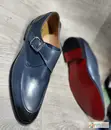 Vatu vya Franco Bannetti vya Wanaume vya Monk Strap Nyeusi - 1