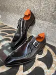 Vatu vya Franco Bannetti vya Wanaume vya Monk Strap Nyeusi - 2