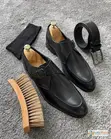 Vatu vya Franco Bannetti vya Wanaume vya Monk Strap Nyeusi - 3