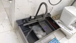 Sinki la Jikoni la Smart la Chuma cha Kutolea Njia