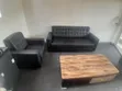 Seti ya Sofa Nyeusi ya Ngozi ya Viti 5 kwa Ofisi ya Mtendaji - 2