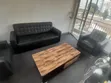 Seti ya Sofa Nyeusi ya Ngozi ya Viti 5 kwa Ofisi ya Mtendaji - 3