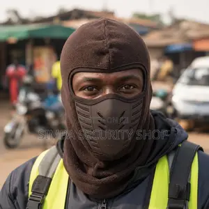 Balaclava Kahawia ya Uso Kamili na Kichujio cha Hewa kwa Waendesha Pikipiki