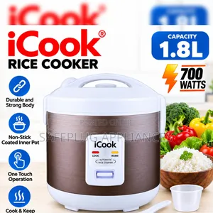 iCook 1.8L Rice Cooker with Keep Warm