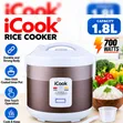 iCook 1.8L Rice Cooker with Keep Warm - 1