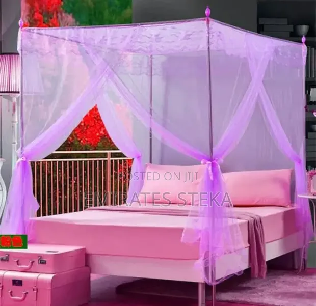 4 Stand Mosquito Net with Sliding Rails - 1
