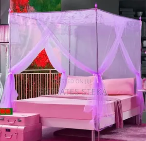 4 Stand Mosquito Net yenye Sliding Rails