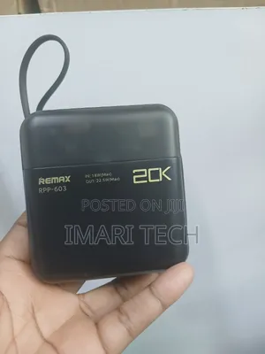 Remax 20000mAh Power Bank na Cables Zilizojengewa Ndani