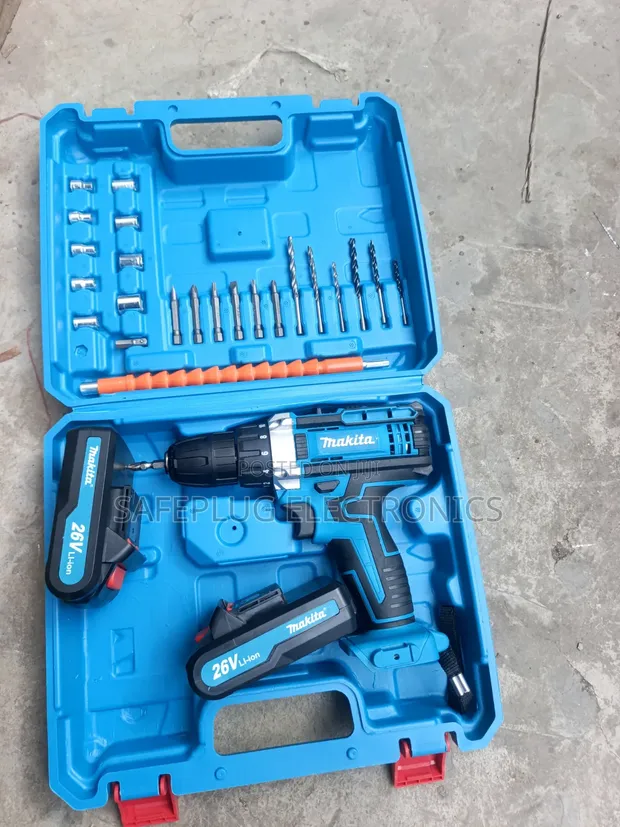 Makita 26V Drill & Screwdriver - Set Kamili ya Zana Zinazobebeka - 1