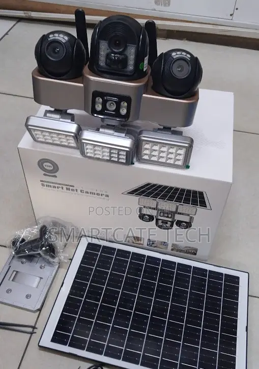 VTS 30 Triple Lens Outdoor WiFi Camera with Solar Floodlight - 1
