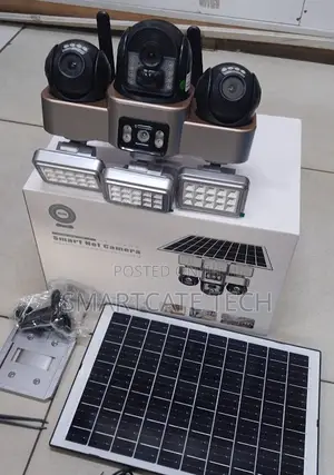 VTS 30 Triple Lens Outdoor WiFi Camera with Solar Floodlight