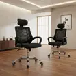 High Recliner Fabricated Home Office Headrest Chair - 5