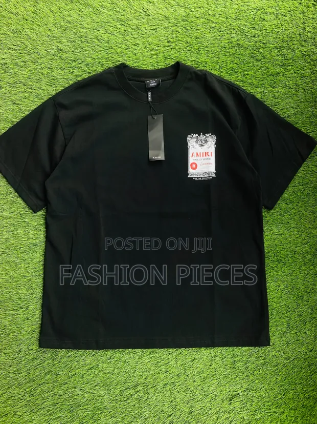 AMIRI Chateau Stamp Oversized Tee - Black - 1