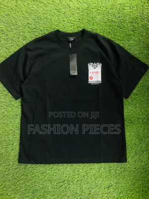 AMIRI Chateau Stamp Oversized Tee - Black