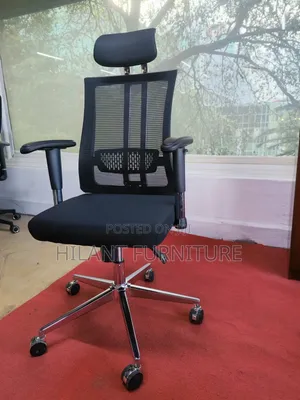 Kiti cha Ofisi cha Executive Orthopaedic chenye Mgongo Mrefu wa Mesh