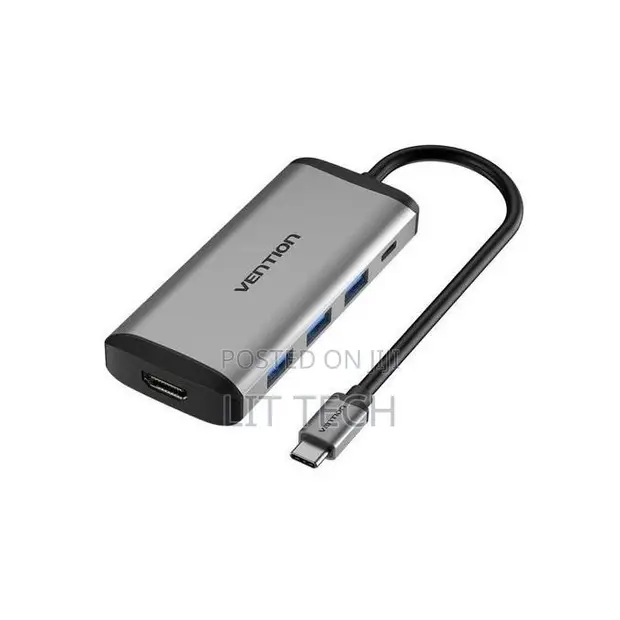 Vention 5-in-1 USB-C Hub: HDMI, 3x USB 3.0, PD Charging - 1