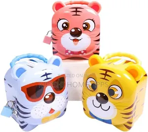 Tiger Piggy Bank yenye Locket na Ufunguo
