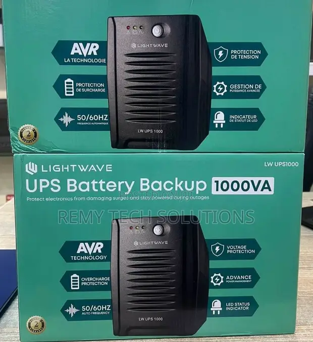 Lightwave LW-UPS1000 1KVA Line Interactive UPS - 1