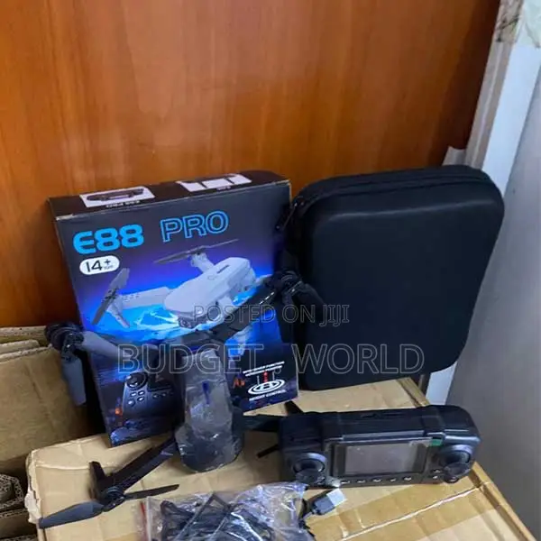 E88 Pro Drone HD Dual Camera, Foldable RC with Screen - 1