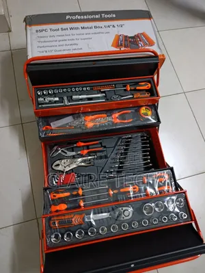 85-Piece Heavy-Duty Foldable Mechanical Tool Box